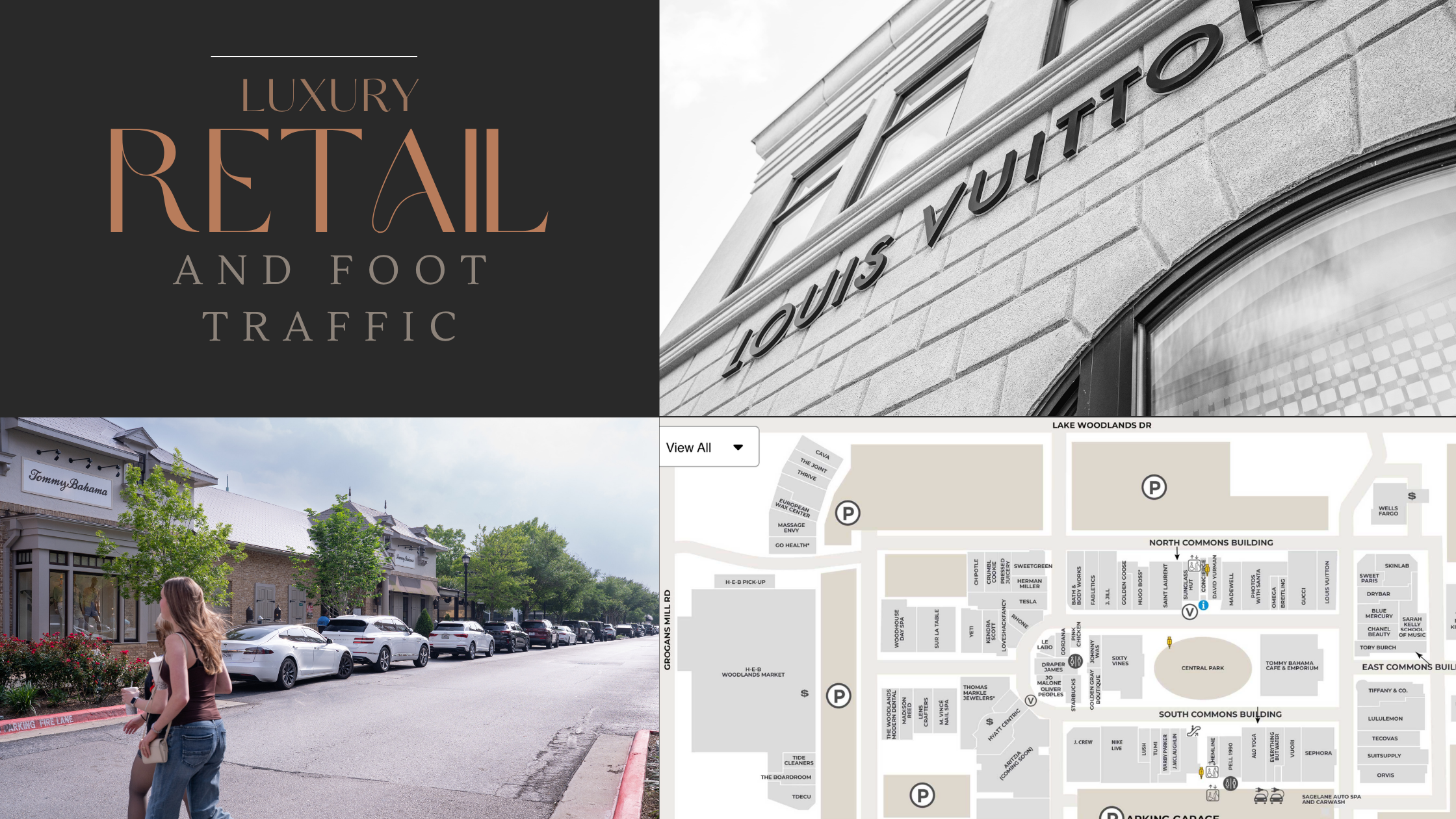 Luxury shopping at market street next to phenix salons woodlands